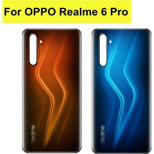 6.6 inch For OPPO Realme 6 Pro Battery Cover Rear Housing Door Glass Case For Realme 6 Pro Housing Glass Back Battery Cover