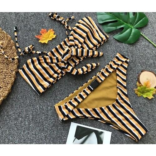 One Shoulder Bikini 2020 Leopard Buckle High Cut Swimsuit Sexy Bather Hollow Out Bathing Suit Push Up Thong Bikini Traje De Bano