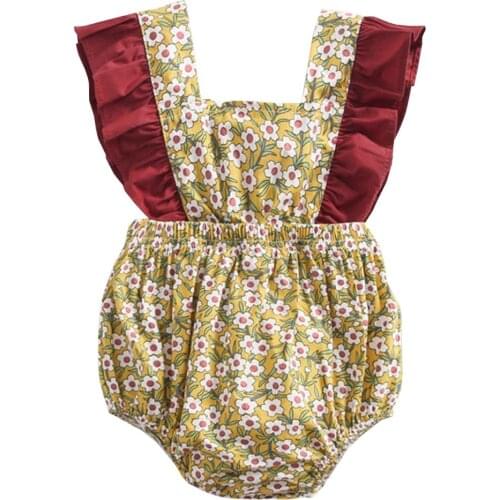 Cute Newborn Kids Bodysuit Baby Girl Clothes Babygrow Jumpsuit Sunsuit Outfits floral Childrens Clothes Summer 2020 0-3 Years