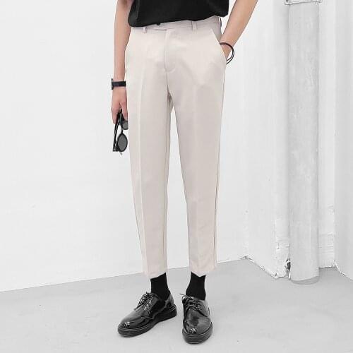 England Embroidery Mens Suit Pants Business Casual Slim Fit Wedding Office Pants 2021 Spring New High Quality Formal Trousers