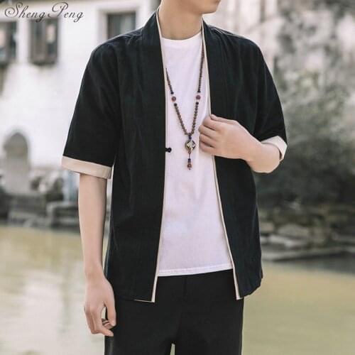 Kimono Men Japanese Kimono Men Samurai Costume Male Yukata Haori Japanese Streetwear Clothing Mens Kimono Jacket V1614