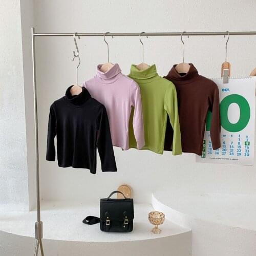 2021 new spring autumn summer Girls KidsLong sleeve bottoming shirt comfortable cute baby Clothes Children Clothing