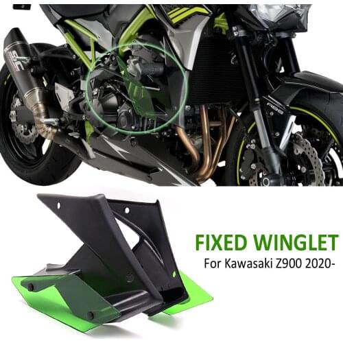 Side Downforce Naked Spoilers Winglet Fixed Wing Winglet Wind deflector For Kawasaki Z 900 Z900 2020 2021 Motorcycle Accessories