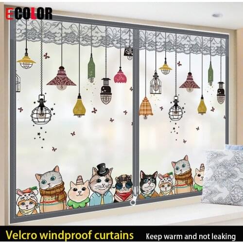 Window curtains sealing and windproof thermal insulation film to keep warm in winter and thicken bedroom cold and windproof