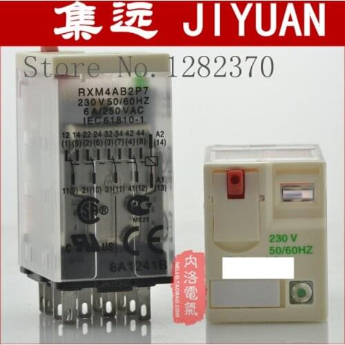 [ZOB] original Trolley LIGHT relay RXM4AB2P7 AC230V 6A/ 3A RXM4LB2P7 4a4b --10pcs/lot