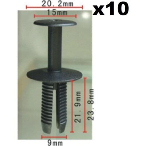 10x For BMW F30, F31, F34, F35 Plastic Rivet Trim Clips- For Boot Linings, Trim & Trunk Floor Mats 51127004445
