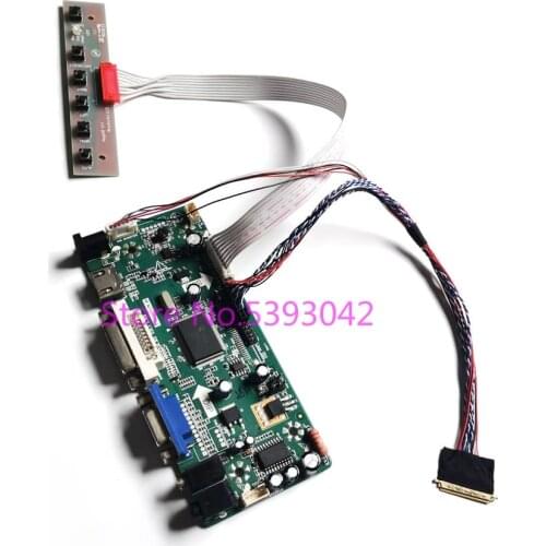Fit LP156WH4 (TL)(A1)/(TL)(B1)/(TL)(C1)/(TL)(C2) 40-Pin LVDS VGA DVI LCD panel 1366*768 WLED M.NT68676 controller board kit