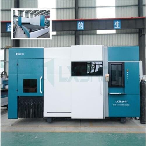 3000W 4000W 6000W Fully Enclosed Protection Cabin Metal Sheet Laser Cut Round Sqaure Tube Laser Cutting Machine
