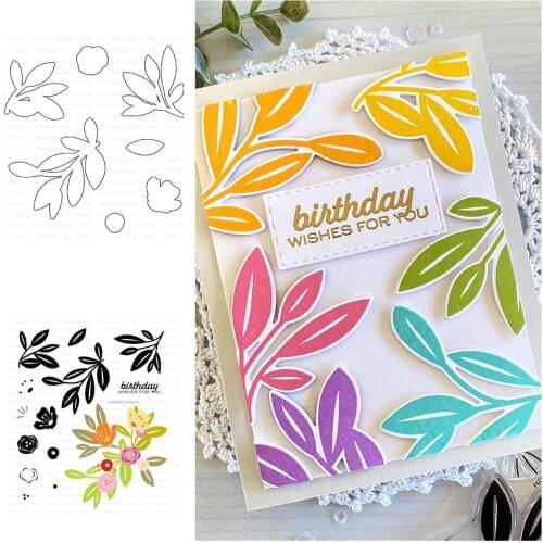 Prosperous Perennials Metal Cutting Dies Stamps Scrapbook Diary Secoration Embossing Stencil Template Diy GreetingCard Handmade