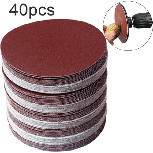 40pcs/Set 3 Inch 75mm Sanding Discs Hook Loop Sandpaper Abrasive Sand Sheets 320/400/600 /800/1000/1200/1500/2000Grit