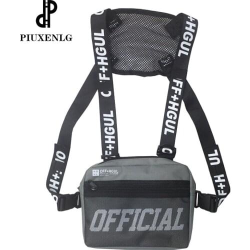 Street Luxury Brand Design WomenS Belt Bag Fashion Trend Industrial Style MenS Belt Bag Tactical Vest Hip Hop Style Wild Bag