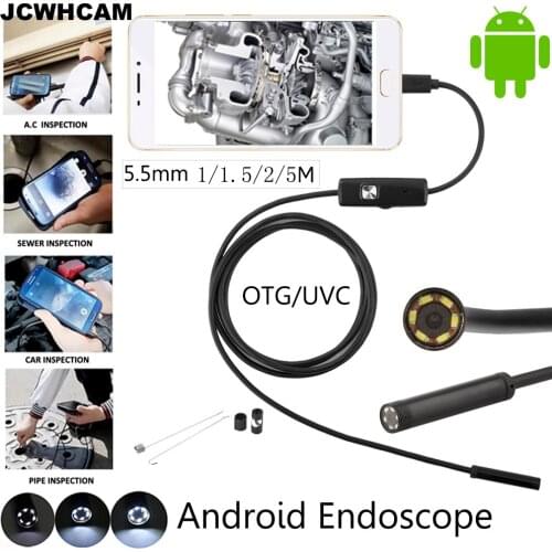 Mini Camera 5.5mm Android OTG USB Endoscope Camera 1M 2M 3.5M 5M Waterproof Snake Pipe Inspection Android USB Borescope Camera