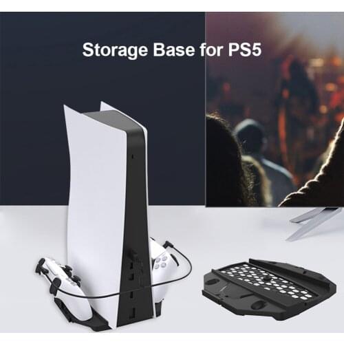 For PlayStation 5 Game Console Vertical Stand Gaming Controller Stand Holder for PS5 Digital Edition Wireless Controller Holder