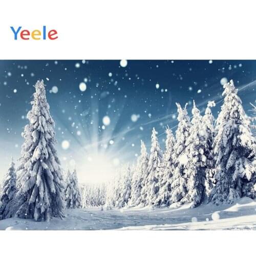 Yeele Christmas Tree Winter Snow Forest Backdrop Custom Vinyl Photography Background For Photo Studio Photophone Photocall Props