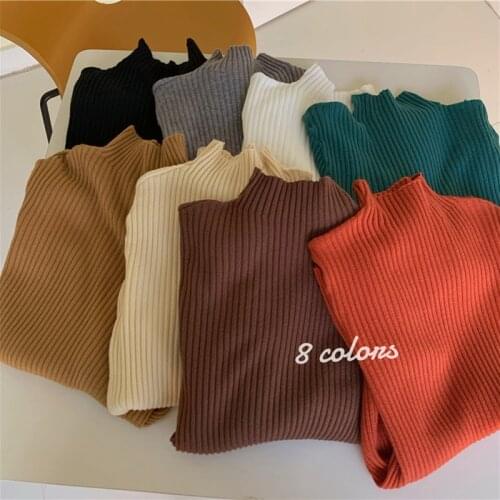 Autumn Winter Knitted Sweater Women 2021 Autumn Winter Korean Turtleneck Long Sleeve Pullover Female Jumper Green Knitwear