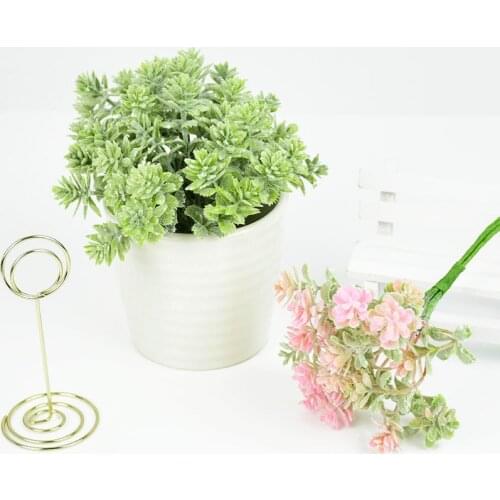 12Pcs Green Artificial Succulents Plants Fake Grass Home Garden Living Room Desktop Table Bonsai Party Decoration
