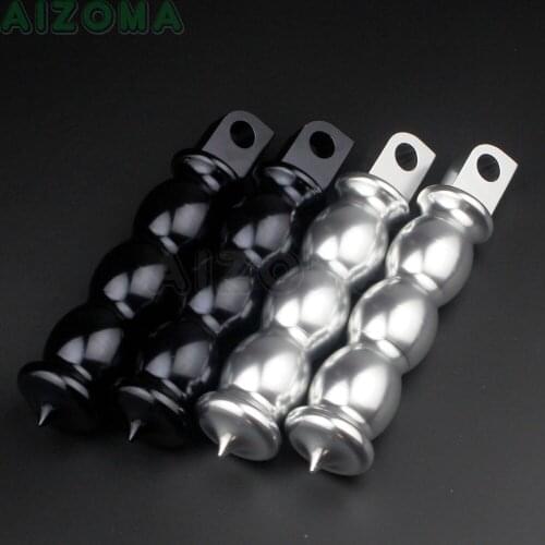2x CNC Aluminum Motorcycle Male Mount Footpeg Universal Retro Foot Pegs Rest For Harley Touring Sportster 883 Iron SuperLow