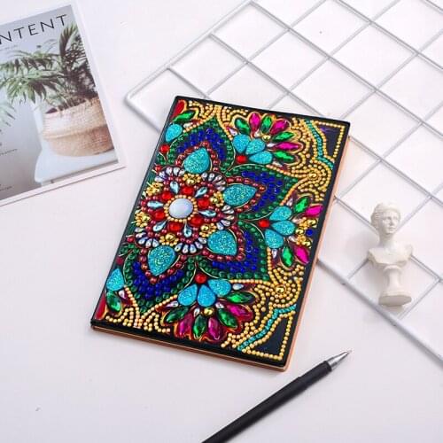 5D DIY Diamond Painting Special Shaped Mandala Diamond Embroidery Books 60 Sheets Students A5 Notebook Diamond Painting