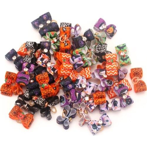 Traumdeutung Small Dogs Grooming Bows Hair Accessories Yorkshire terrier For Pets Supplies Grooming Hair Clips Table Bows honden