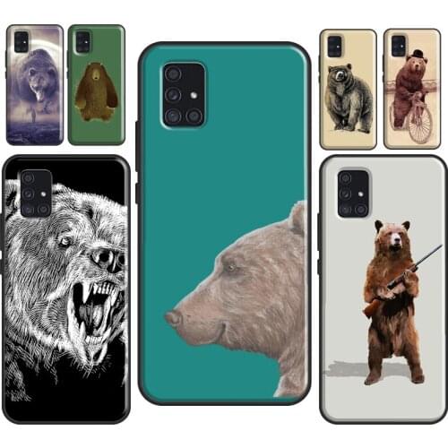 Cartoon Grizzly Bear Case For Samsung A51 A71 A11 A31 A41 A20e A21S A01 A02S A50 A40 A70 A12 A52 A72 A32 Cover