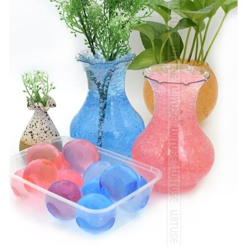 500Pcs 3-4cm Grow Ball Home Decor Colors Hydrogel Crystal Soil Water Beads Multi Mud Pear Shaped Very Big Bulbs Wedding Growing