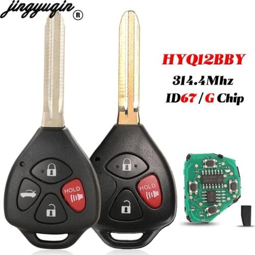 Jingyuqin 315Mhz Remote key For Toyota HYQ12BBT For Toyota Camry Avalon Corolla Matrix RAV4 Venza Yaris 4D67 or G Chip optional