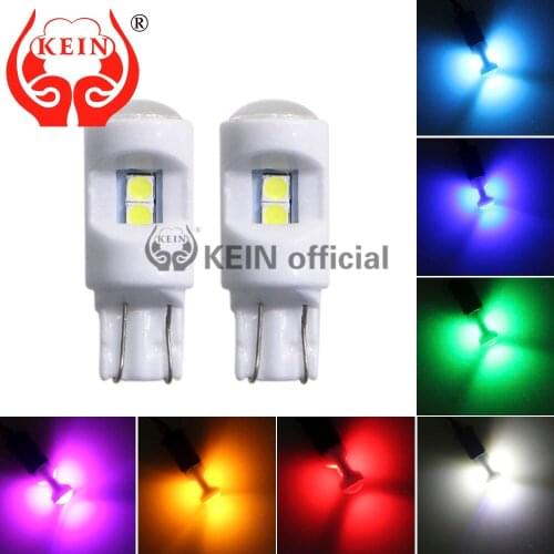 KEIN 20pcs Ceramic with Lens T10 W5W Led Car Light 194 168 Car Led Light Side Marker light Reading License Plate Lamp auto parts