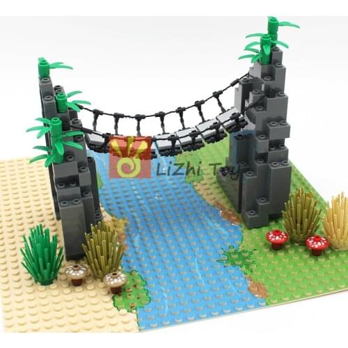 Assembles Particles Brick Construction Set Drawbridge Rope Ladder Military Bridge Cable Building Blocks DIY Educational Toys