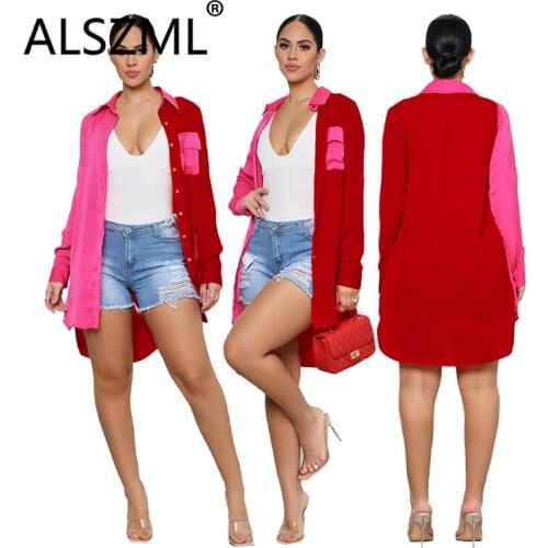 Red Deep V Neck Long Sleeve T Shirt Sexy Tight Club Party Lady Fashion Top High Street Lady Fashion T Shirt