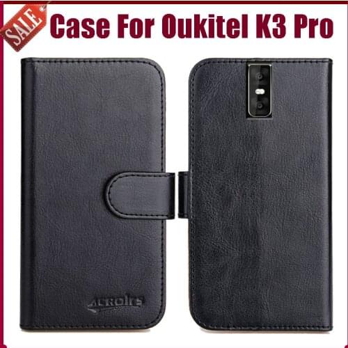 Hot! Oukitel K3 Pro Case 5.5" 6 Colors Flip Soft Leather Phone Wallet Cover For Oukitel K3 Pro Case Stand Function Card Slots