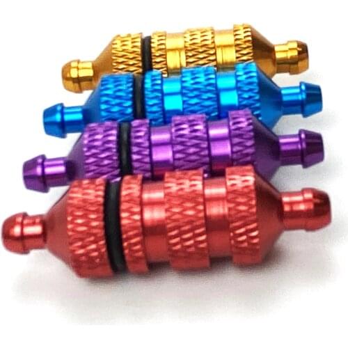 1 Pcs Oil Filter Aluminum Alloy Oil Nitro Fuel Filter Simulation Metal Accessories For 1/10 RC Car Crawler D90 Traxxas TRX4