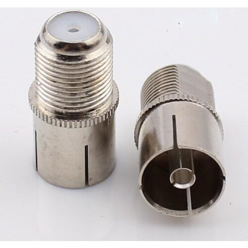 Metric F female head turn cable plug F mother turn TV9.5 rf connector TV set-top boxes