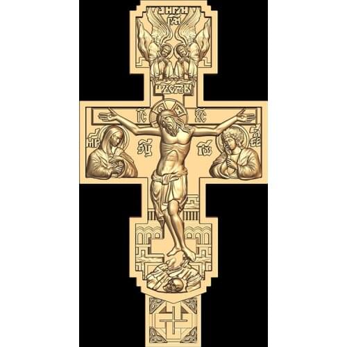 High quality Jesus 3D model relief for cnc Cross 3D carved figure sculpture machine in STL file Religion Crucifixion of Jesus