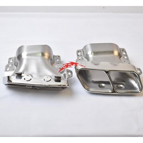 2pcs Stainless Steel Exhaust Tail Pipe Muffler Tip For Mercedes Benz W164 W221 S300 S350 S500 A45 W166 W251 W216 S CLA ML Class