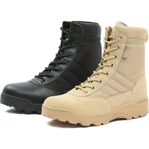 2020 New Winter Boots Men Tactical Military Boots Work Boots Waterproof Outdoor Hiking Shoes Warm Ankle Boots Winter Men Shoes