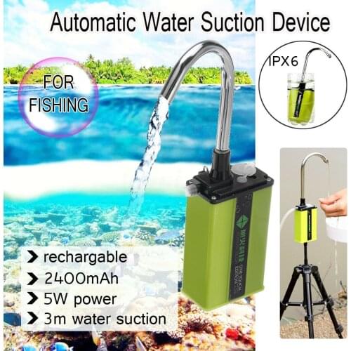 Portable Fishing Suction Device Charge Automatic Pump Intake Hand Washers Water Absorber Machine Outdoor Fishing Equipment Tool