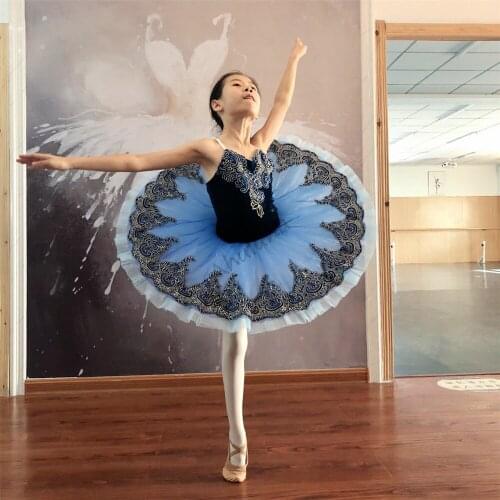 Girls Professional Ballet Tutu Child Kids Adults Pancake Tutu Dance Giselle Paquita Ballet Costume Ballerina Ballet Dress D063