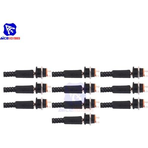 Diymore 10 Set 5.5x2.1mm Male DC Power Jack Plug Connector 5.5x2.1mm Female Socket DC Power Plug Connector DC 12V 3A