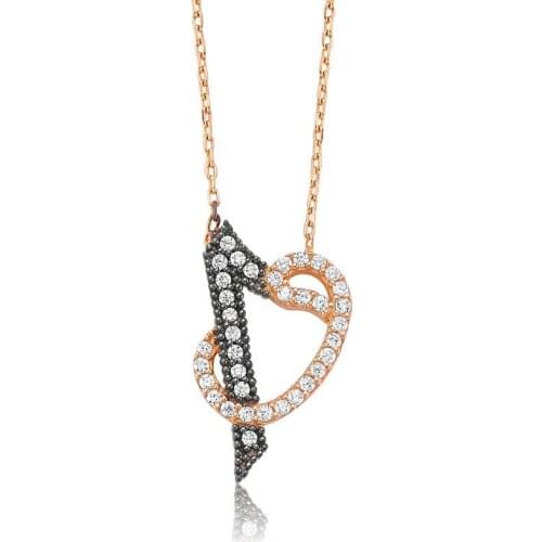 Silver Aleph Vav Lady Necklace