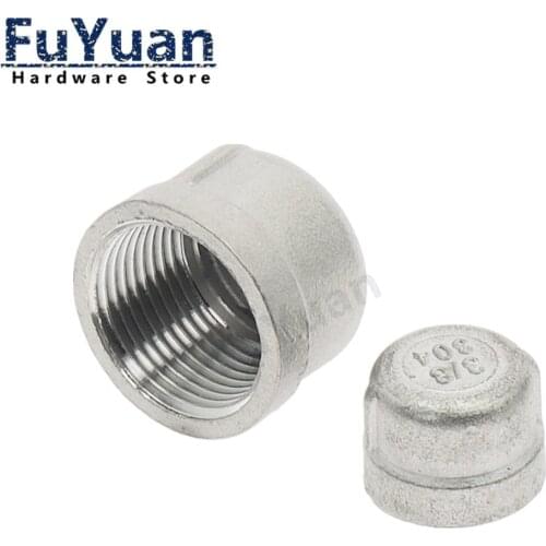 SS 304 stainless steel Inner Silk Tube Cap/Head/Tube Plug Pipe Fittings 1/8" 1/4" 3/8" 1/2" 3/4" 1" 1-1/4" Female Thread Adapter