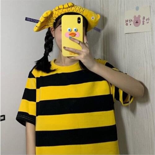 TANC-REDO Womens Striped T-shirts