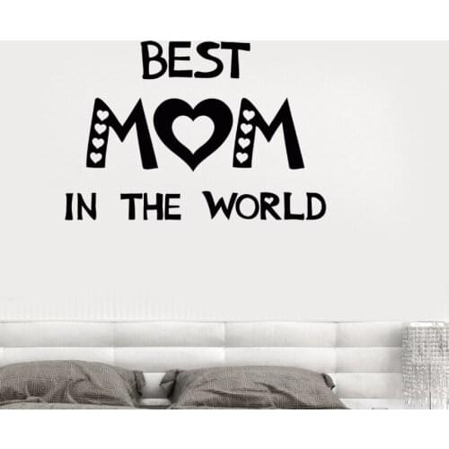 Vinyl Decal Quotes Mothers Day Gift Parents Wall Stickers Home Living Room Design Art Mural Best Mom Gift Home Decoration AY630