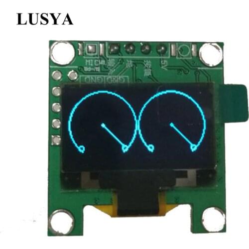 Lusya 0.96 Inch OLED Spectrum Display Analyzer MP3 PC Amplifier Audio Level Indicator music rhythm Analyzer VU METER G7-001
