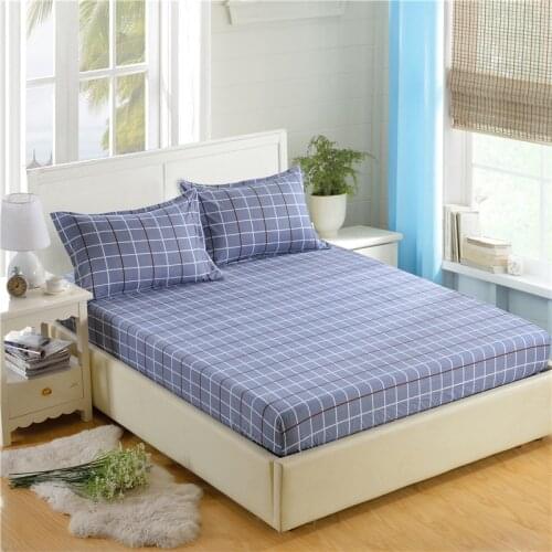 1pc 100%Polyester Fitted Sheet Mattress Cover Printing Bedding Four Corners With Elastic Band Bed Sheet 160cm*200cm