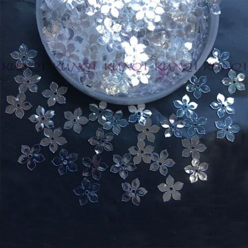 10mm Plum Blossom Flower Cup Transparent Loose Sequin Paillette Sewing,Wedding Craft,Women DIY Garment Accessory SFF10