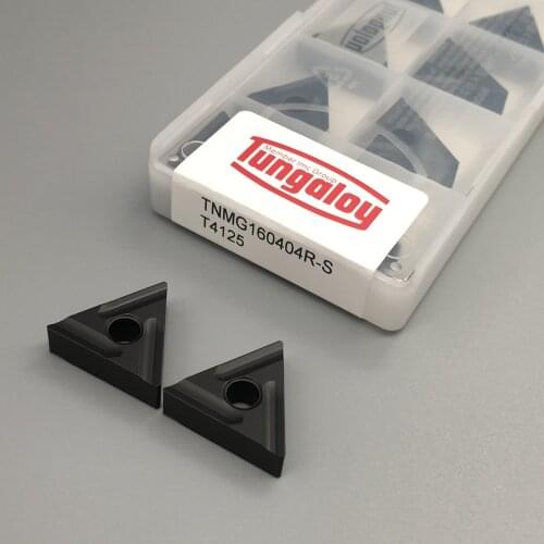 100% Original 10PCS TNMG160404R-S T4125 Carbide Inserts Machining Steel Parts CNC Lathe Tools Metal Turning Tools lathe Cutter