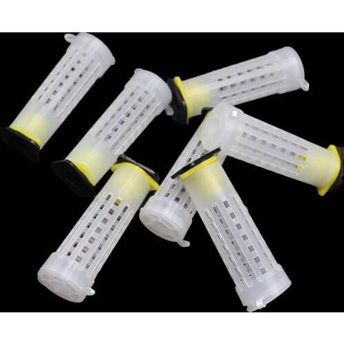 200PCS Wholesale Professional Beekeeping Queen Cell Cages Plastic Rearing System Box New King Bees Tools Base Celular Supplies