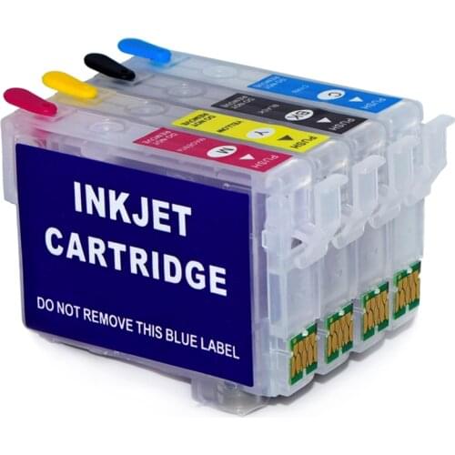 4PC 212 212XL Refillable Ink Cartridge for Epson Expression XP-4100 XP-4105 WorkForce WF-2830 WF-2850 WF-2810 WF-2835