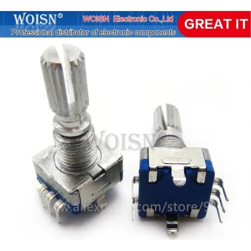5PCS Plum handle 20mm rotary encoder coding switch / EC11 / digital potentiometer with switch 5 Pin In Stock