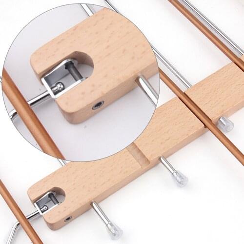 Pants ers Space Saver, 5 in 1 Wooden ers, ers for Jeans Trousers Ties Belt Organizer